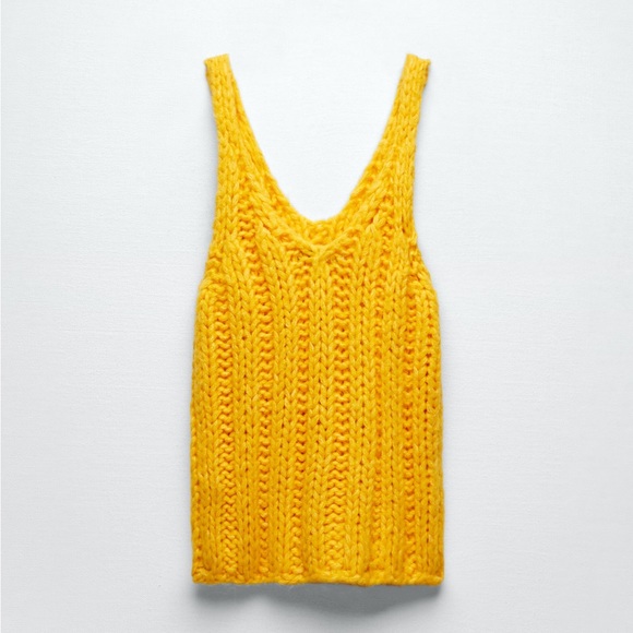 Zara STRAPPY KNIT TOP - Picture 7 of 8